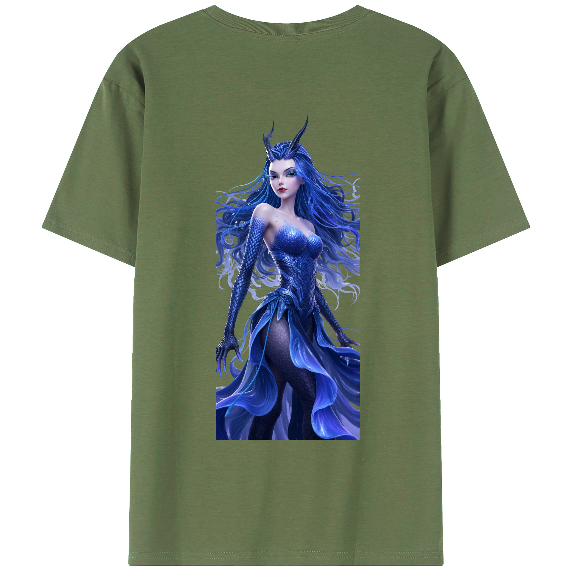 （画像用） Ne Zha 2 ナタ 魔童の大暴れ 綿100％ メンズ半袖Tシャツ（バックプリント） 通気性